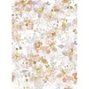 Papier peint à fleurs jaune clair aquarelle, rétro, peler et coller, décoration murale en PVC, fleur, autocollant auto-adhésif en vinyle pour armoire, 231220