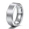 Anelli di nozze Somen Ring Men Sier Color 6mm Tungsten Busted Classic Wedding Bands Male Encage Anelli per feste Gioielli Delivery Dhx3J DHX3J