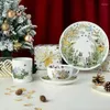Coffeware Set Luxury Japanese Cartoon High-End Bone China Presentlåda Mugg Cup Plate Coffee Set