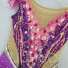 Liuhuo Rhythmic Gymnastics Leotards Girls Women Pink Competitions Artistics Gymnastics Performance Wear Quality Crystals