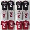 NCAA College Texas AM Aggies Football 2 Johnny Manziel Jersey Heren Kinderen Man Jeugd Rood Zwart Wit Teamkleur Borduren en naaien voor sport