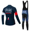 2020 Team IAM maglia da ciclismo a manica lunga set Primavera autunno Ropa Ciclismo traspirante abbigliamento da bici da corsa MTB Bike 9D gel pad233s