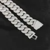 Hip Hop Rock Exaggerated 22mm Chunky Cuban Link Men Choker Jewelry Iced Out FullCuban Chain Bracelet For 231221