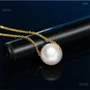 Choker Accessory Classic Long Pearl Necklace With Lock Collar Chain Trendy Versatile Simple