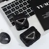 Earphone Accessories Designer e Case Fashion Luxury brand Leather Metal Triangle nameplate Apple e 12 e Pro Bluetooth headset protection acces