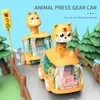 Press Gear Auto Kinderspielzeug Zurückziehen Junge Kinder Trägheitspuzzle Tiere 231221