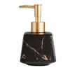 Liquid Soap Dispenser -kampanj! 260 ml Badrum Lyxig keramisk marmor dusch gel schampo vattenflaskan fyrkantig press