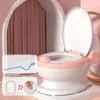 Training Toilet Seat Comfortable Backrest Cartoon Pots Portable Baby Pot For Children Potty Toilet Bedpan #WO 231221