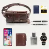 WESTAL Genuine Leather Waist Packs Men Bags Fanny Pack Belt Bag Phone Travel Male Small 231220