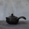 Luwu Black Crockery Ceramic Kyusu Teapots faits à la main chinois 165 ml 231221