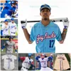 College Kansas Jayhawks Baseball Jersey는 모든 이름의 이름을 맞춤화했습니다 Colton Wemhoff John Nett Kodey Shojinaga Mitchell Birdsall Luke Leto