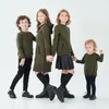 pojkar flickor blixtlås casual klänning topp romper familj matchande kläder barn baby tonåring höst vinter bomullskläder 231220