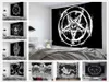 Pentagrama Bandeira de Satanás Tarô Gato Preto Tapeçaria Pendurada Mão Hippie Lua Lobo Bruxaria Decoração Tapeçarias Cobertor de Parede9255109