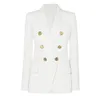 5 couleurs Hot Top Quality Classical Blazers's Femme Blazer Slim Veste de veste de veste en métal rétro