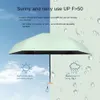 Mini Sun Paraply Small Pocket Rain Paraply Vinyl Folding Paraply UV Ultraviolet Protection Sun Shade Pocket Parasol Capsule