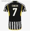 Toppar Tees Player Fans Chiesa T.Weah Soccer Jerseys Juventus 2023 2024 Locatelli Kean Kostic Iiling Jr Rabiot Vlahovic Pogba Fagioli Milik Juve 23 24 Men Kids Sats Shirts