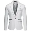 Costumes masculins Business Blazer Blazer Pocket Pocket Soft Soft Suit Veste pour les rencontres