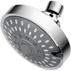 Pommeau de douche haute pression 5 réglages pomme de douche fixe pomme de douche de salle de bain à haut débit de 4,1 pouces avec rotule en laiton réglable pour