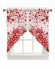 Kurtyna Walentynki Roses serca okno do salonu wystrój domu zasłony Dekoracja kuchni Trójkątna