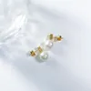 Boucles d'oreilles en forme d'ours espagnol pour femmes, bijoux en or Rose, Amazonite, diamant et perles, cadeau Dropshopping, nouvelle collection 2023, livraison gratuite