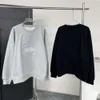 Męski designer bluza sweter męskie mody mody mody stały kolor haftowy wzór bluzy swobodny luźne proste okrągłe szyjka koszulka długoterminowa