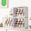Dust proof Blind Box Storage for Bubble Mart Acrylic Organizing Boxes Cartoon Figure Display Stand Home Toys Organizer 231221