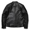 오토바이 진짜 가죽 재킷 남성 스타일 실제 소 가죽 슬림 의류 바이커 패션 재킷 소 코트 S-5XL 231221