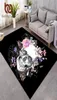 Beddingoutlet Sugar Skull Carpets Grande para sala de estar Floral Bedroom Rugs NONSLIP GOTHIC MAT CASA decoração Alfombra Y209652171