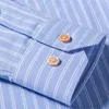 Pure Cotton Oxford originele shirts luxe heren oversized slanke fit formeel sociaal shirt met lange mouwen gestreepte geruite mannelijke kleding top 231221
