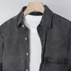 Stylish Men Cotton Jean Shirt Dip Dye Casual Autumn Spring Vintage Design Daily Coat 231220