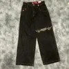 JNCO Jeans Vintage Y2K Haruku Bordado gráfico Hip Hop Streetwear Gótico Mujeres Jeans holgados Fashion Fashion Legs anchos 31220