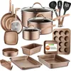 Cookware Sets NutriChef 20-Piece Nonstick Kitchen Set PTFE/PFOA/PFOS-Free Heat Resistant Ware Pots Baking Pan W/ Saucepan