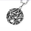 Pendentif Colliers Chuangcheng Animal Pentagram Rétro Accessoires en acier inoxydable Mode Collier pour hommes Chaîne