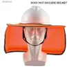 Wide Brim Hats Bucket Hats Summer Hard Hat Neck Sun Shade Helmet Neck Reflective Protection Prevent Sunburn For Men Women Construction WorkerL231221