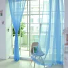 Gardin fast färg tyll gardiner ren sovrum hem bröllop dekor transparent glas garn fönster screening voile