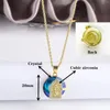 Pendant Necklaces Gold Plated Zirconia St. Jude Donut Crystal Necklace Personalized Man Woman Neck Jewelry Choker For Daily Wear