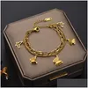 Armband Bijoux Gold Schmuck Platte/Füllung Valentinstag Thanksgiving Titan Paare Mode Spot Großhandel Drop Lieferung Dhl13