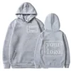 Herrtröjor Anpassade mönster din logotyptryck hoodie tröja harajuku roliga graffiti män kvinnor grossistkläder