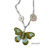 Pendant Necklaces Butterfly Irregular Pearls Neck Chain Trendy Button Clavicle Y2K Jewelry