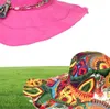Sol Sombreros para mujeres Summer de sombrero de playa Gran flores estampadas con sombreros anchos Damas Damas elegantes para niñas Hates de vacaciones Accesorios para el sombrero1205792