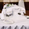 White color Pusb Button Audio Guest Book Wedding Phone Record Messages Left by Attendees at Wedding and Party