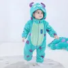 Sully Monster kostuum babykleding Halloween cosplay warme pyjama dier rompertjes Kigurumis winter outfit jongen meisje romper 231220