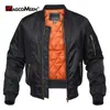 MAGCOMSEN Men's Jackets Thick Warm Orange Lining Bomber Fall Winter Casual Windproof Coats 231220