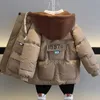 Piumino per ragazzi invernali per adolescenti Mantieni caldo Cappotto per bambini di moda Con cappuccio Cerniera Capispalla Regalo di compleanno 414 anni Abbigliamento per bambini 231220