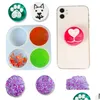 Stampi Mini Sile Porta telefono Decor Stampi in resina Irregolarità Zampa di animale Ossa rotonde Forma Uv Fai da te Stampo epossidico di cristallo Drop Delive Dhgarden Dhdkk