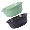 Bath Accessory Set 2 Pcs Plastic Wash Basin Household Tub Kitchen Sink Bowl For Feet Large Washing Up Foot Soaking Hand