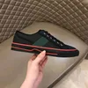 Lyxdesigner Tennis 1977 Casual Shoes Loafers italienska Made Women Shoes Green Red Webbing randig gummisula Sole Print Stitch Brodery Low Top High Top Men Sneakers