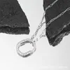 T Family Exclusive Edition Seiko U-shped Lock Pendants Diamond Necklace Designer Jewelry Personalized Fashion Interlocking Women Love Gift Box