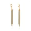 Dangle Earrings MXGXFAM MIX 3 GOLD 도금 긴 8cm SNKE 5 라인 체인 TASSEL DROP FASHOL JEWELRY