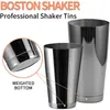 Edelstahl Boston Shaker Bar Shaker mit unterschiedlichem Oberflächenfinish -2-Stück Cocktail Shaker 15 Unzen und 25 Unzen 231220